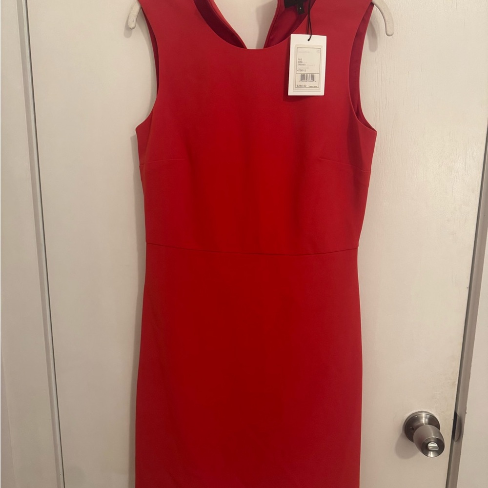 Theory Red Sleeveless Sheath Dress